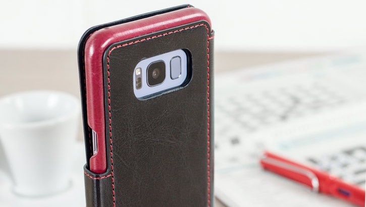 VRS Design Dandy Leather-Style Galaxy S8 Plus Wallet Case - Black