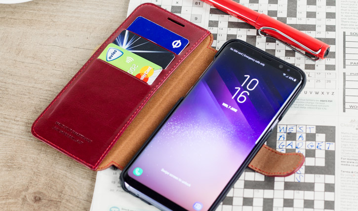Housse Samsung Galaxy S8 Plus VRS Design Dandy Simili Cuir - Rouge