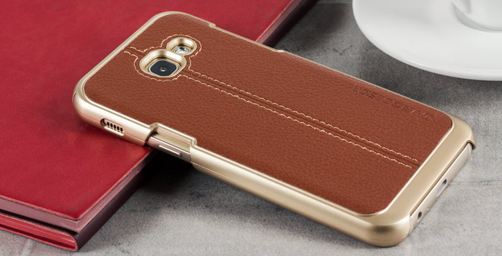 VRS Design Simpli Mod Leather-Style Samsung Galaxy A5 2017 Case- Brown