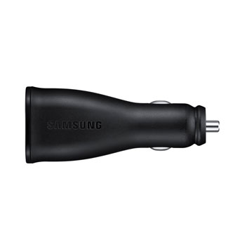 Official Samsung Adaptive Fast Dual Car Charger w/ USB-C Cable - Black