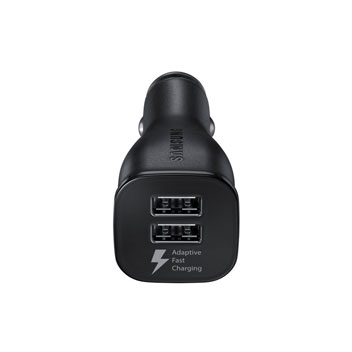 Chargeur voiture officiel Samsung Fast Charge double USB avec câble USB-C – Noir