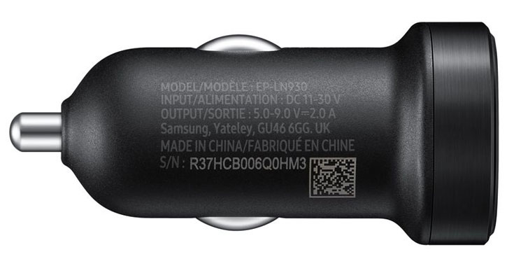 Mini chargeur voiture USB-C rapide officiel Samsung Galaxy S9 – Noir