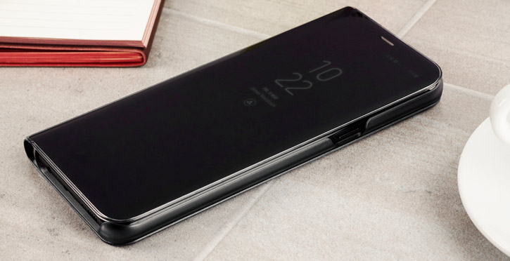 Clear View Stand Cover Officielle Samsung Galaxy S8 Plus – Noir vue sur touches