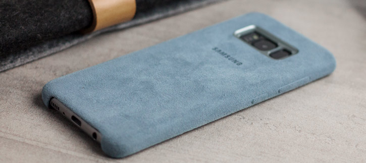 Coque Officielle Samsung Galaxy S8 Alcantara Cover - Menthe vue sur ports
