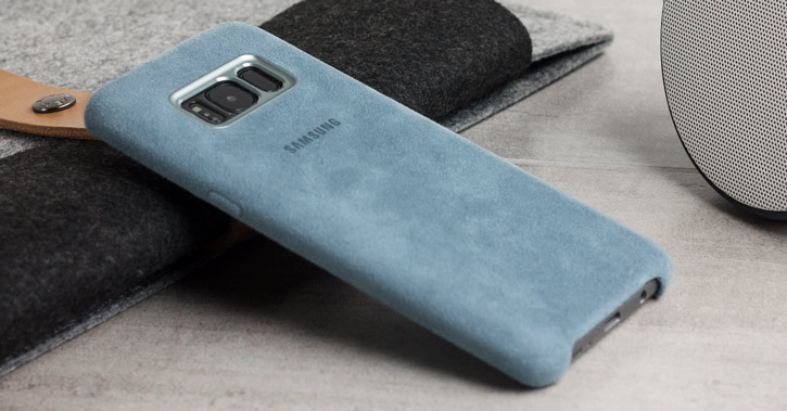 Coque Officielle Samsung Galaxy S8 Alcantara Cover - Menthe vue sur appareil photo
