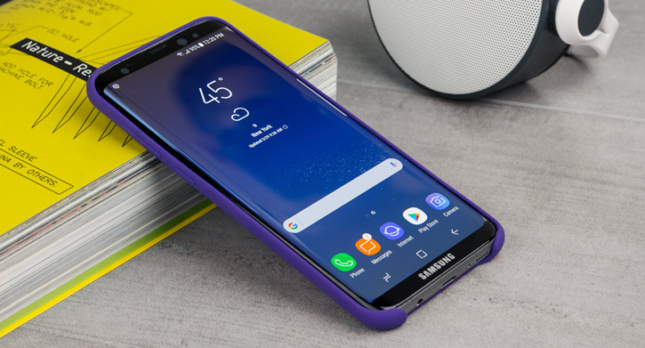 Coque Officielle Samsung Galaxy S8 Silicone Cover – Violette vue sur ports