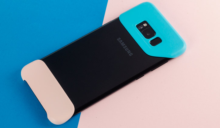Pop Cover Officielle Samsung Galaxy S8 – Bleue vue sur appareil photo