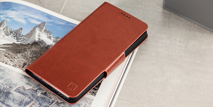 Olixar Leather-Style LG G6 Wallet Stand Case - Brown