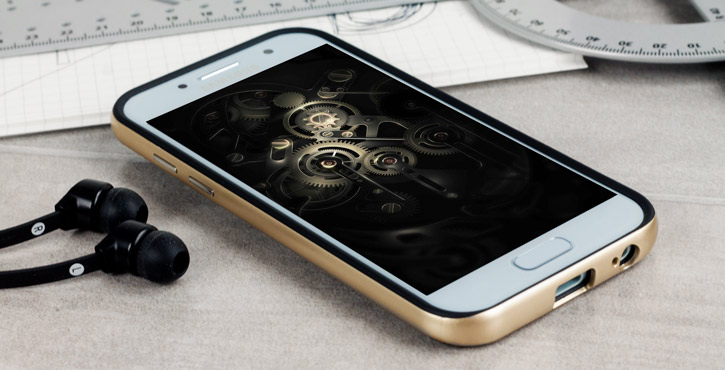Olixar X-Duo Samsung Galaxy A3 2017 Case - Carbon Fibre Gold