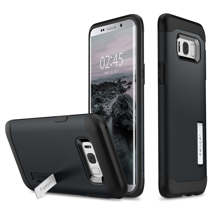 Spigen Slim Armor Samsung Galaxy S8 Tough Case - Metal Slate