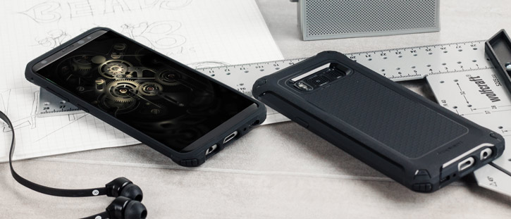 Coque Samsung Galaxy S8 Spigen Rugged Armor – Extra noire vue sur ports