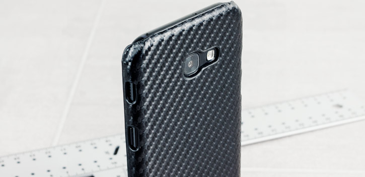Coque Samsung Galaxy A5 2017 Texture entrelacée – Noire vue sur touches