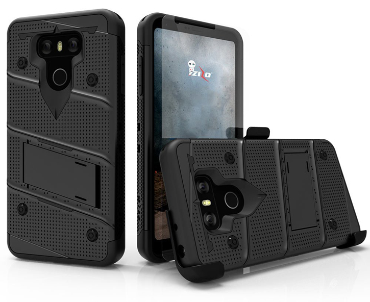 Zizo Bolt Series LG G6 Tough Hülle & Gürtelclip Schwarz