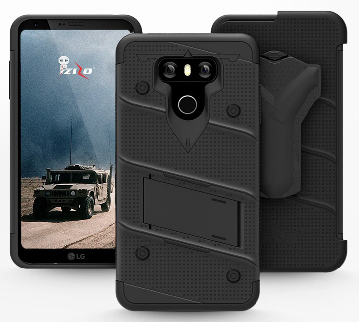 Zizo Bolt Series LG G6 Tough Hülle & Gürtelclip Schwarz