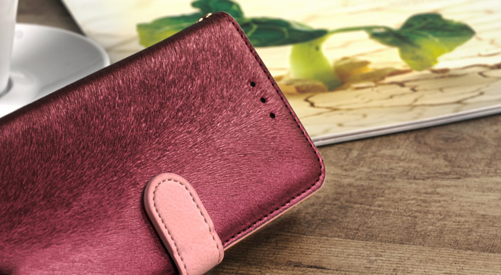 Hansmare Calf LG G6 Wallet Case - Pink