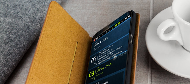Beyza Arya Folio P Samsung Galaxy S8 Plus Leather Stand Case - Tan