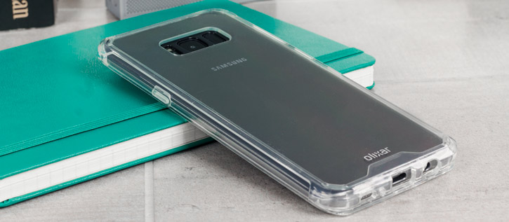 Coque Samsung Galaxy S8 Plus Olixar ExoShield Snap-on – Transparente vue sur ports