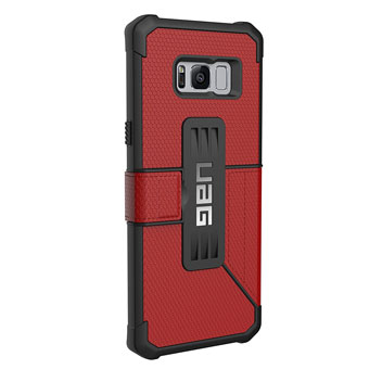 UAG Metropolis Rugged Samsung Galaxy S8 Wallet Case - Magma Red