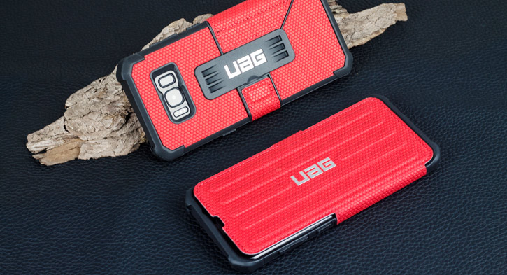 UAG Metropolis Rugged Samsung Galaxy S8 Plus Wallet Case - Magma Red