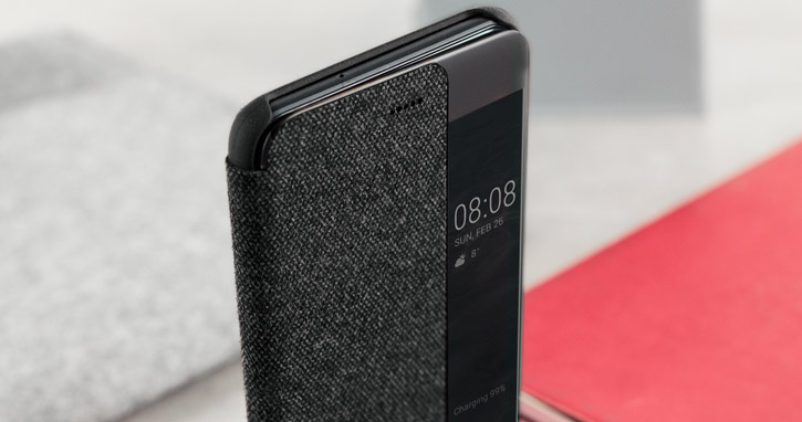 Coque Officielle Huawei P10 Smart View Flip – Gris sombre