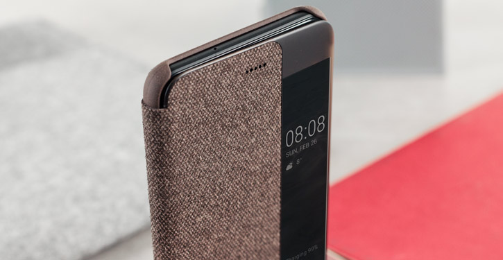 Official Huawei P10 Plus Smart View Flip Case - Brown