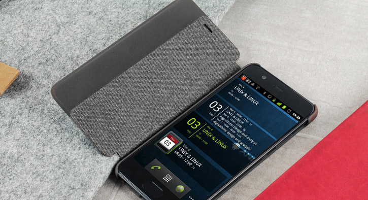 Official Huawei P10 Plus Smart View Flip Case - Light Grey