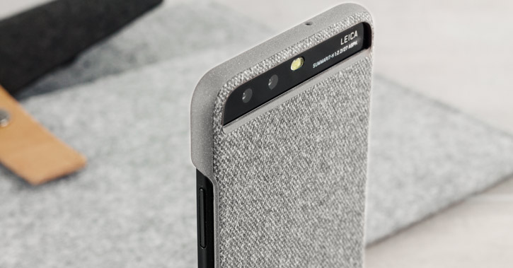 Coque Officielle Huawei P10 Plus Protective Fabric – Gris clair