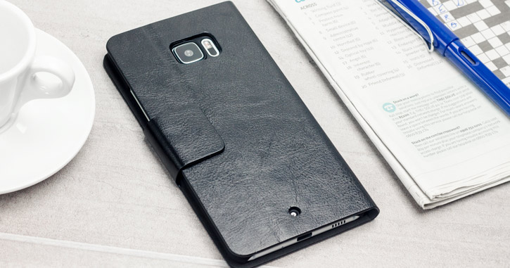 Olixar Leather-Style HTC U Ultra Wallet Stand Case - Black