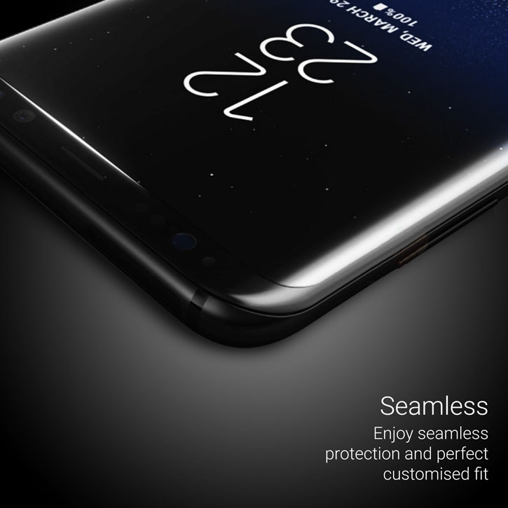 Protection d'écran Samsung Galaxy S8 Olixar en verre trempé – Noire