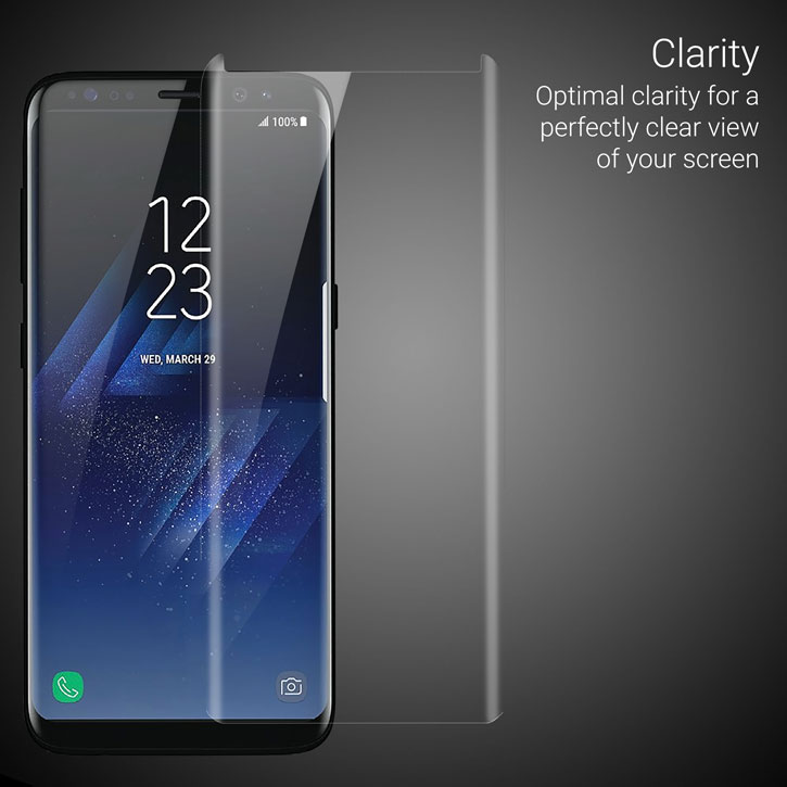 Protection d'écran Galaxy S8 Plus Olixar en verre trempé – Transparent