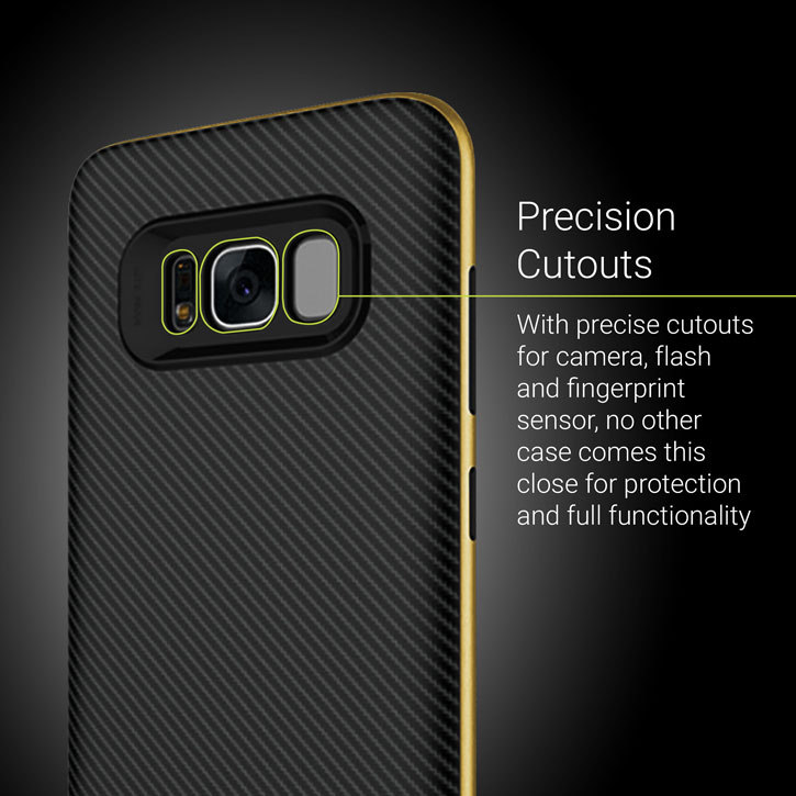 Olixar X-Duo Samsung Galaxy S8 Plus Case - Carbon Fibre Gold