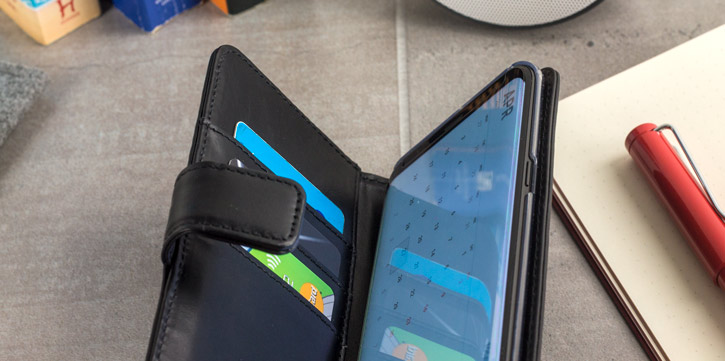 Olixar Genuine Leather Samsung Galaxy S8 Wallet Case - Black