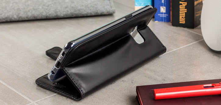 Olixar Genuine Leather Samsung Galaxy S8 Wallet Case - Black