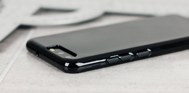 Coque Huawei P10 Plus FlexiShield en gel – Noire vue sur touches