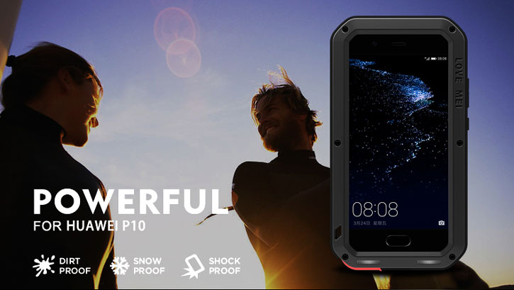 Love Mei Powerful Huawei P10 Protective Skal - Svart