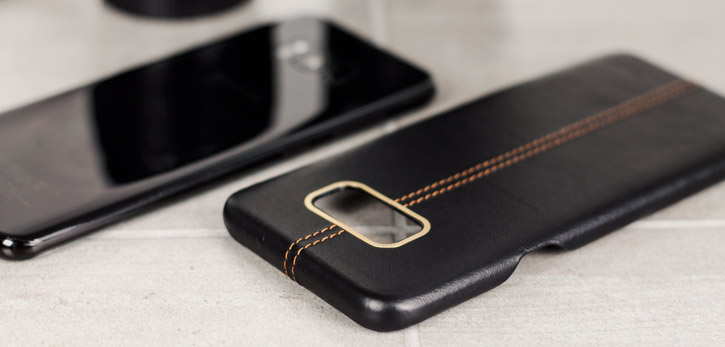 Olixar Premium Genuine Leather Samsung Galaxy S8  Plus Case - Black