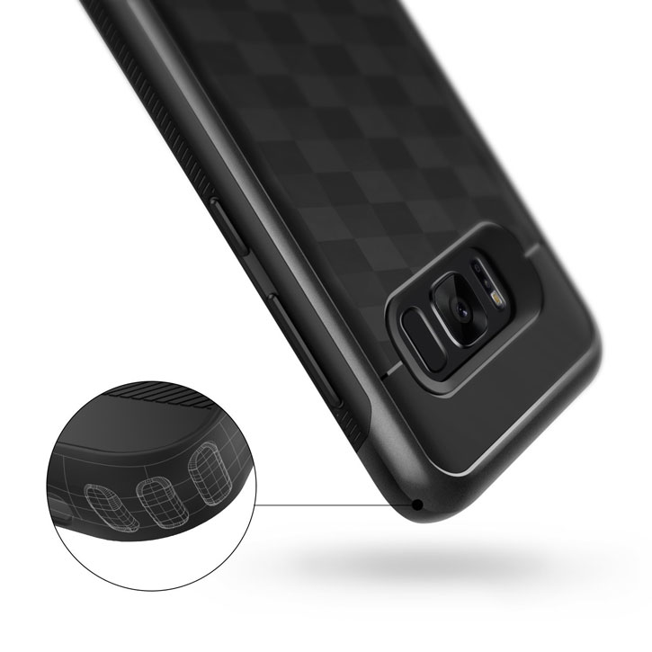 Coque Samsung Galaxy S8 Caseology Parallax Series – Noire vue sur appareil photo