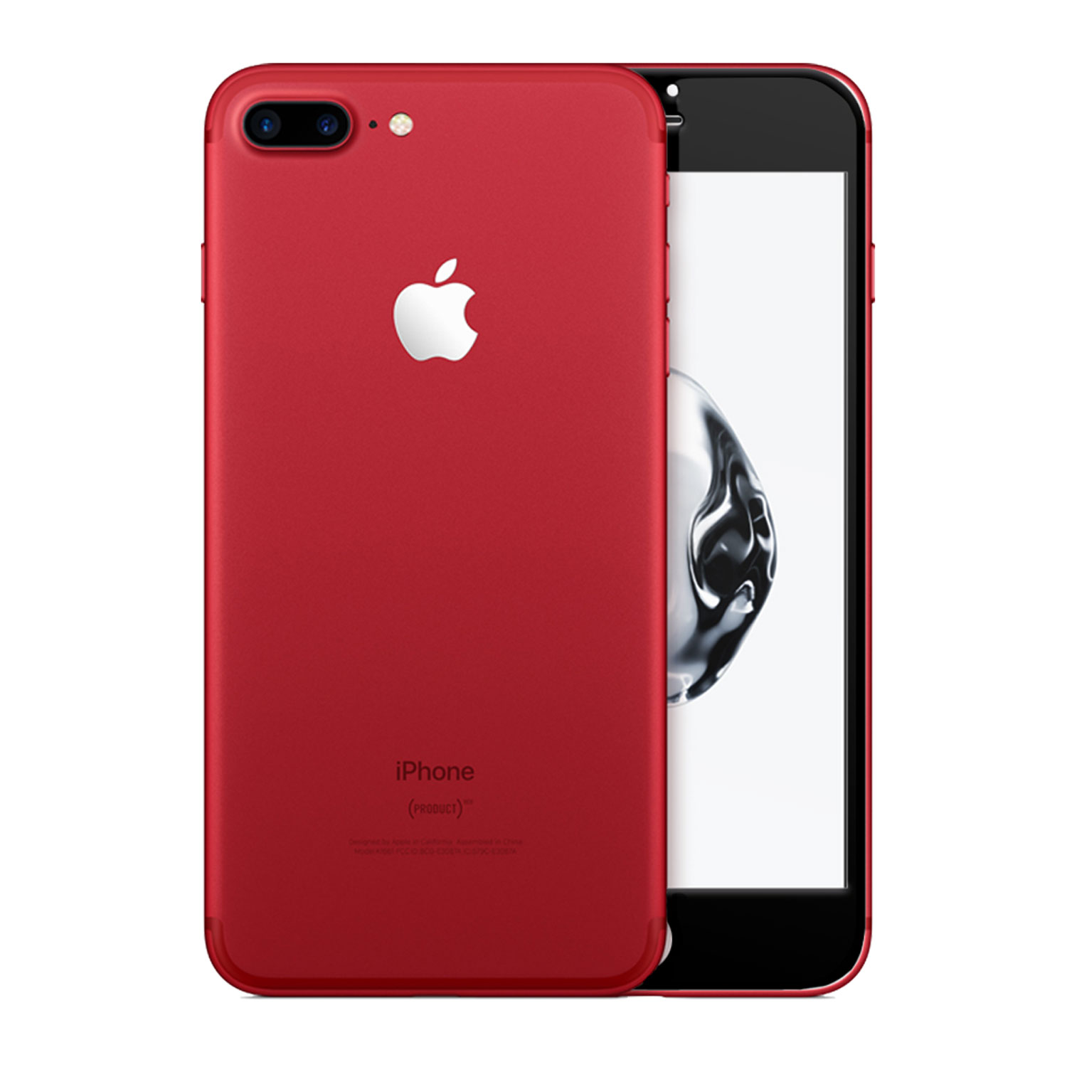 Olixar Red iPhone 7 Plus White to Black Facia Glass Screen Protector