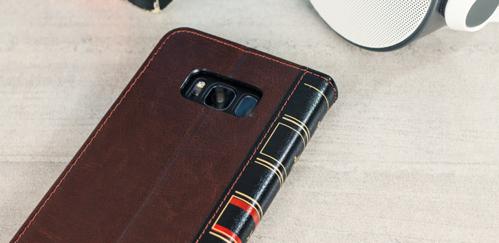 Olixar X-Tome Leather-Style Samsung Galaxy S8 Book Case - Brown