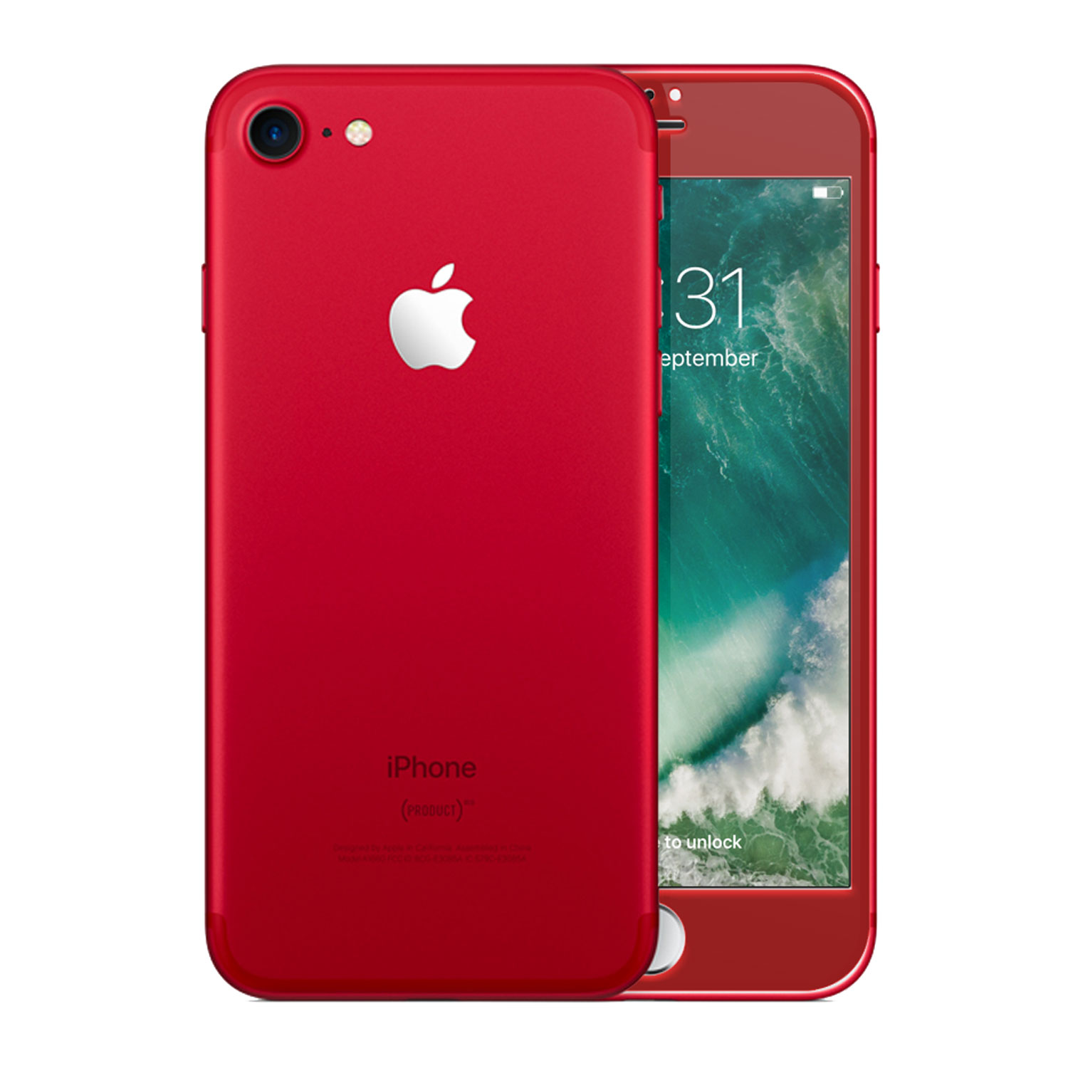 Olixar iPhone 7 Edge to Edge Tempered Glass Skärmskydd - Röd