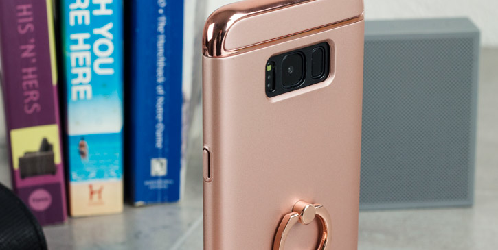 Coque Samsung Galaxy S8 Olixar X-Ring – Or Rose