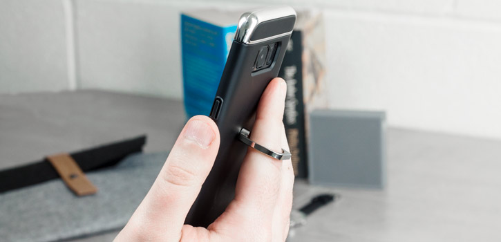 Coque Samsung Galaxy S8 Plus Olixar X-Ring – Noire vue sur touches