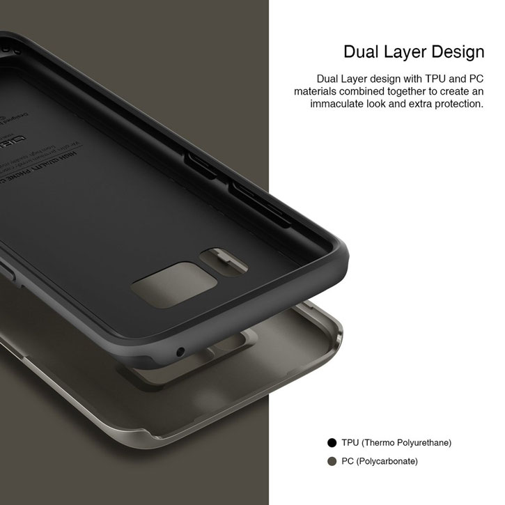 Obliq Slim Meta Samsung Galaxy S8 Case Hülle - Gunmetal