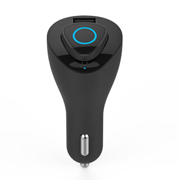 Celly BHDUO 2-in-1 Talk & Charge Bluetooth Headset & 2.1A Car Charger