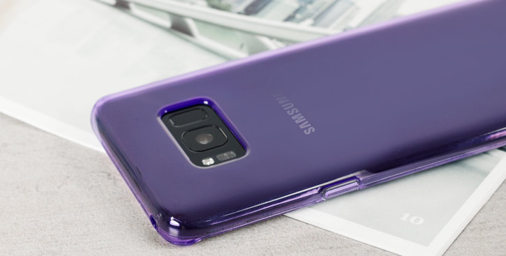 Coque Samsung Galaxy S8 Olixar FlexiShield - Violette vue sur appareil photo