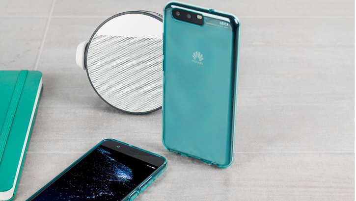 Coque Huawei P10 FlexiShield en gel – Bleue vue sur appareil photo
