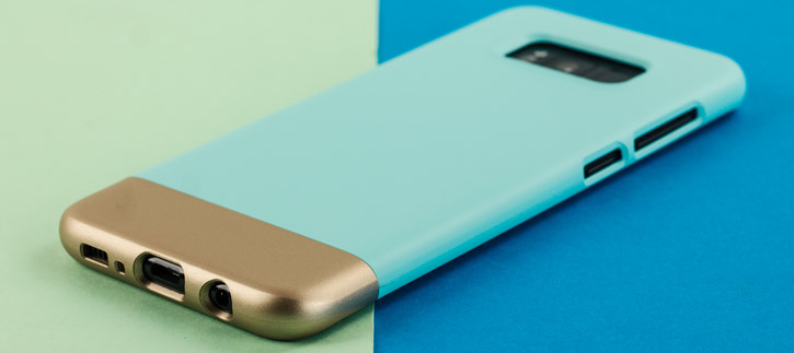 Prodigee Accent Samsung Galaxy S8 Case - Aqua / Gold