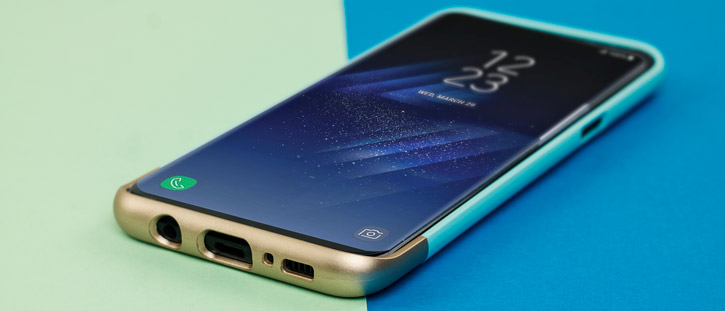 Prodigee Accent Samsung Galaxy S8 Case - Aqua / Gold