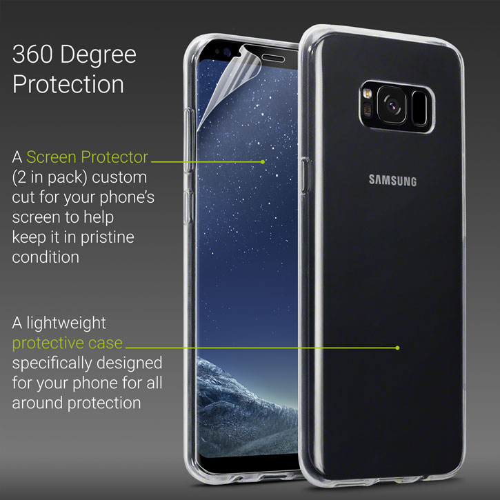 Olixar Total Protection Samsung Galaxy S8 Hülle mit Displayschutz