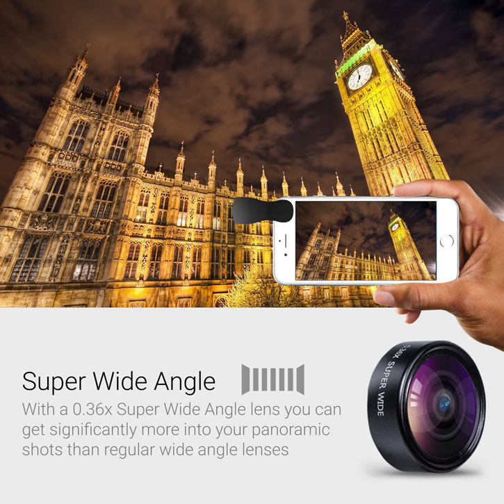 Olixar Premium 3-in-1 Universal Clip HD Camera Lens Kit